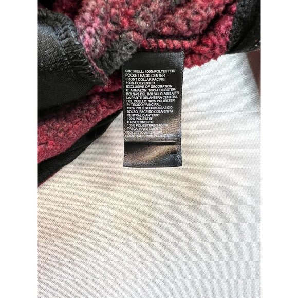 The North Face Women's Pullover Fleece Hoodie Size M Red Black Plaid Long Sleeve - Picture 7 of 13